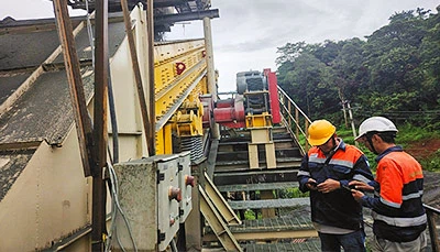 EXCT و نماینده اندونزیایی پیگیری-بازدید بالا از پروژه معدن